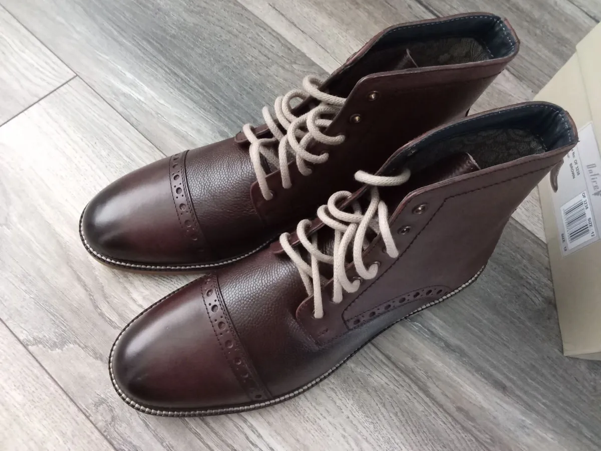 Onfire Brand Mens Leather Textured Boots. - Image 1
