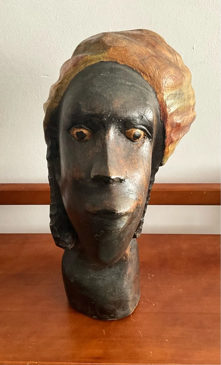 Large Near-Life Size African Tribal Bust - Image 1