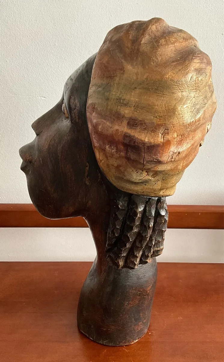 Large Near-Life Size African Tribal Bust - Image 4