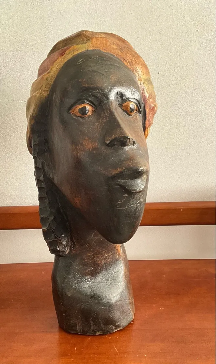 Large Near-Life Size African Tribal Bust - Image 2