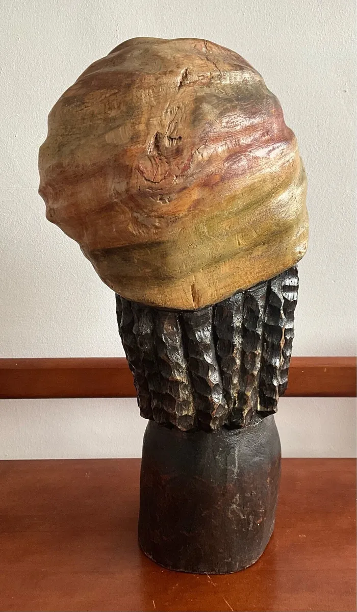 Large Near-Life Size African Tribal Bust - Image 3