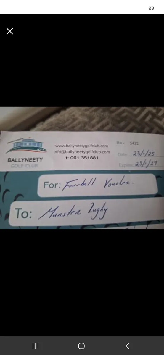Green fees for Ballyneety Golf Club