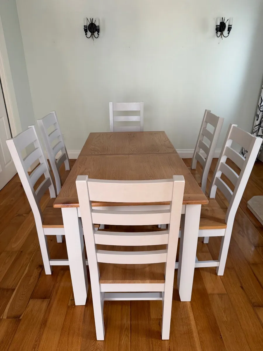 Dinner Table and Chairs, expandable - Image 4
