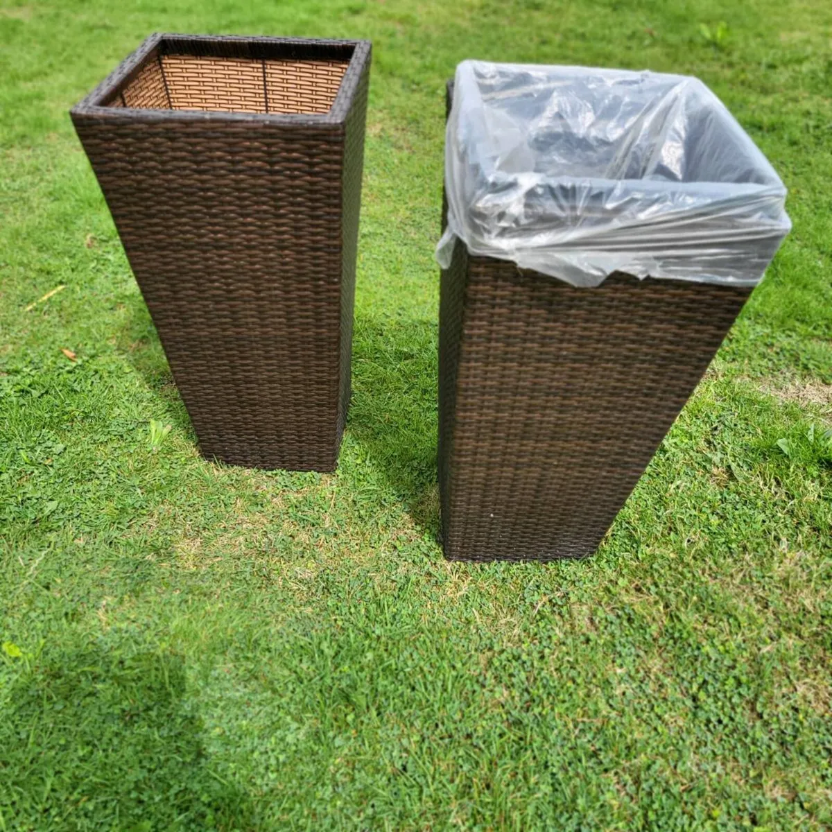 Large Rattan plant pots - Image 2