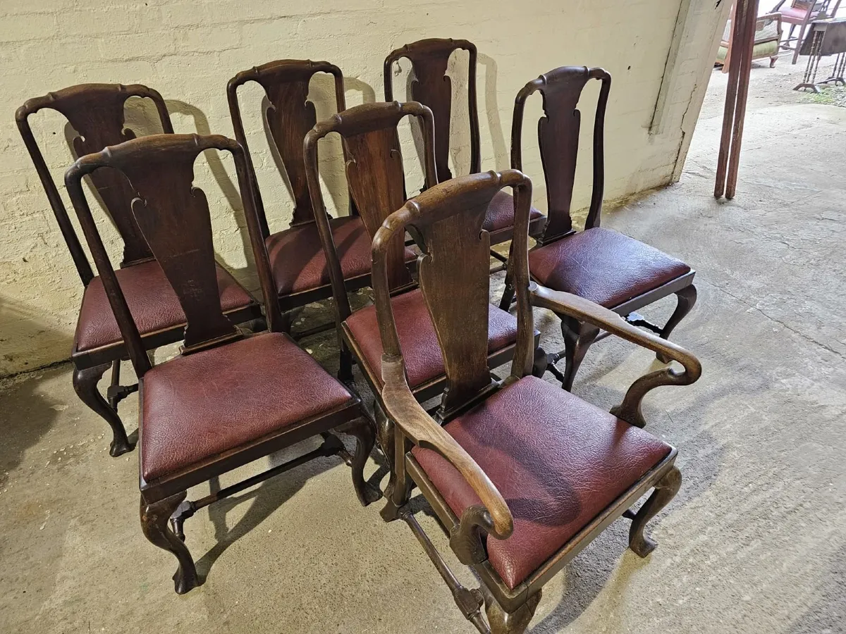 Antique mahogany dining chairs - Image 2