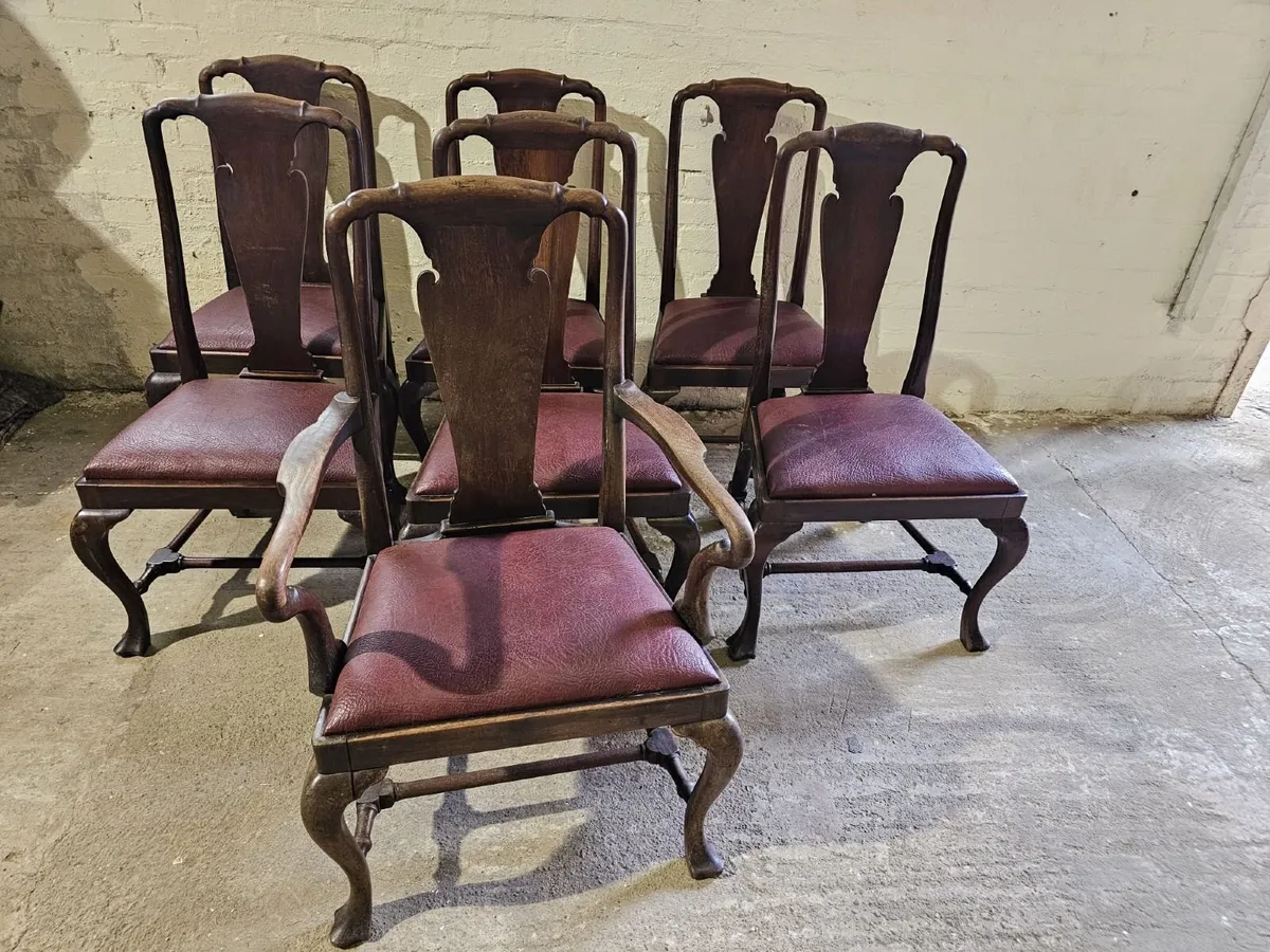 Antique mahogany dining chairs - Image 4