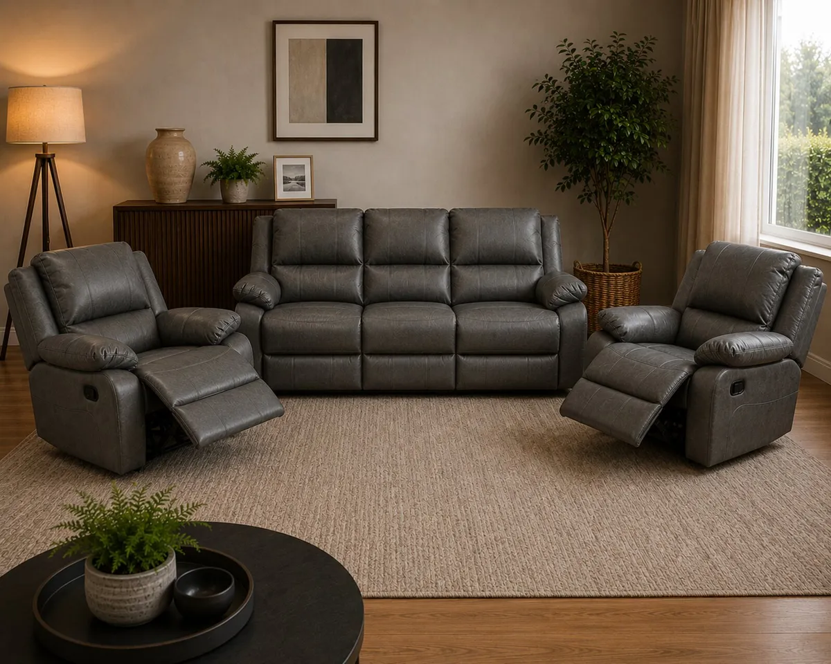 New Larson Leather Recliner Sofa Sets - Image 2