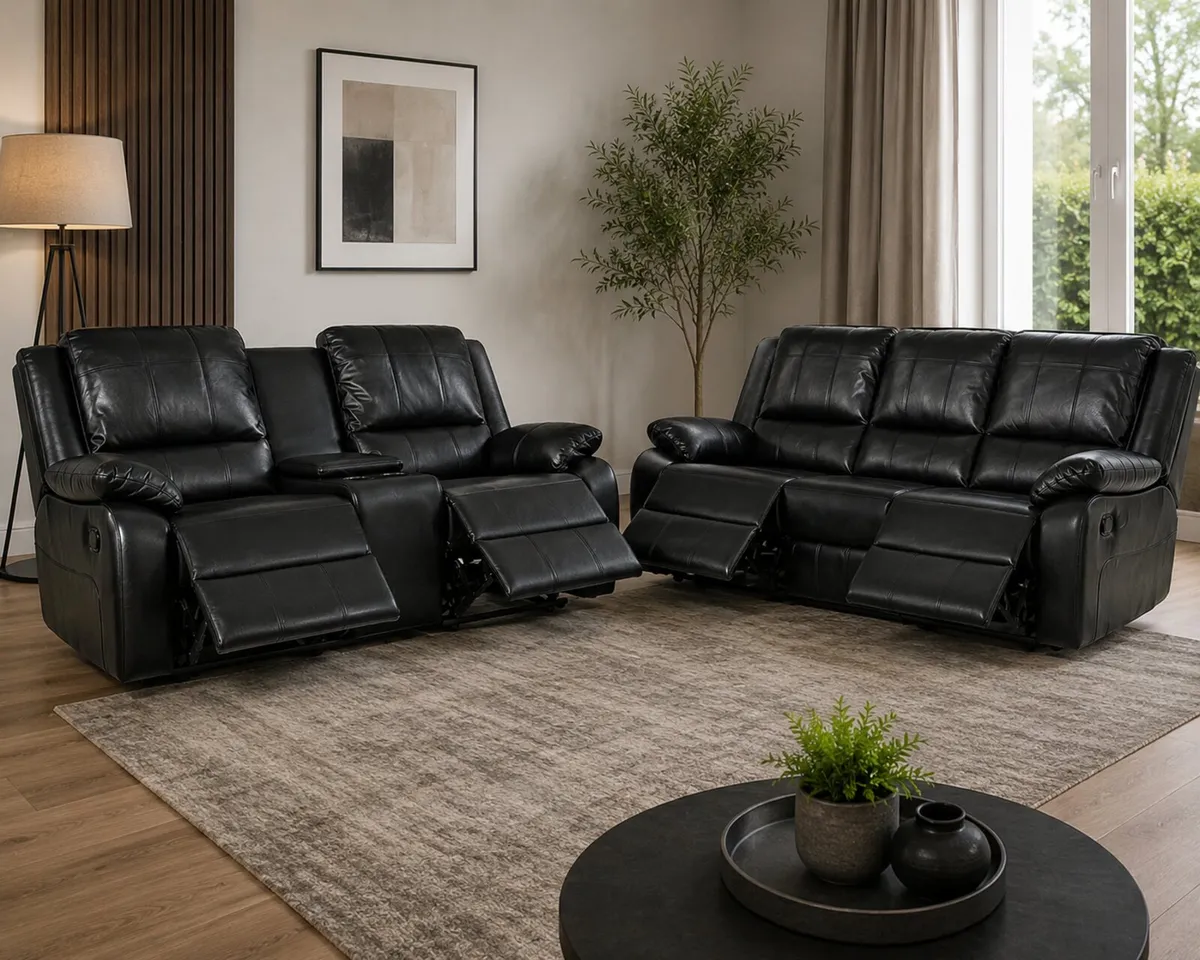 New Larson Leather Recliner Sofa Sets - Image 4