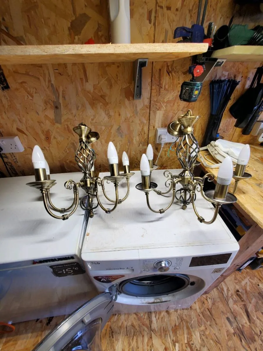Chandeliers - Antique Brass - Excellent Condition - Image 3