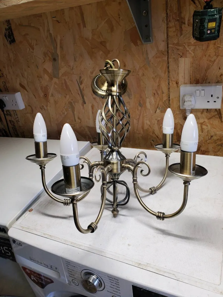 Chandeliers - Antique Brass - Excellent Condition - Image 1
