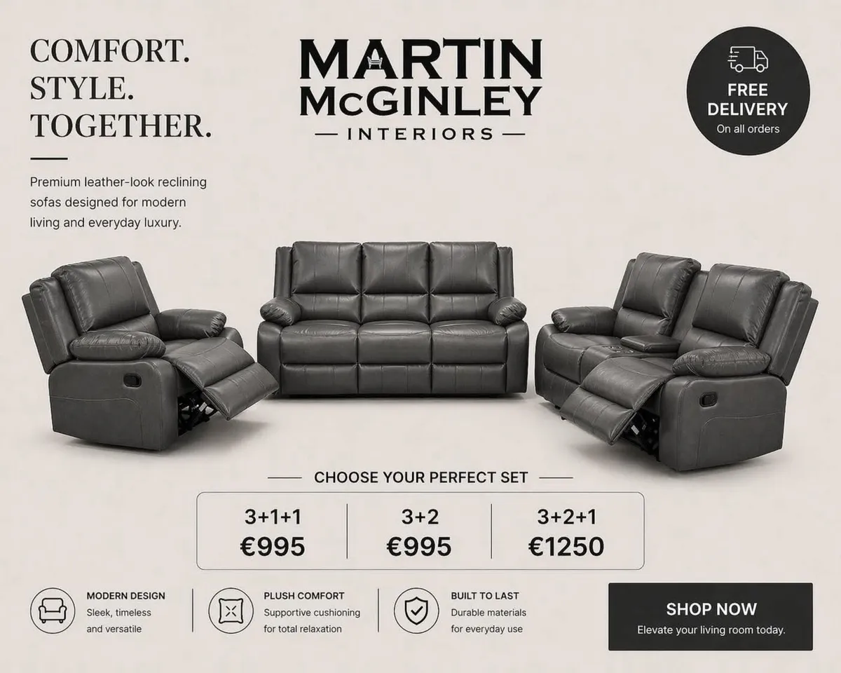 New Leather Recliners 3+1+1 & 3+2 - Image 4