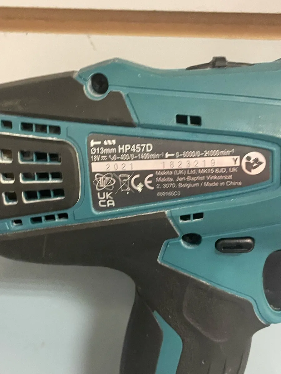 Makita HP457D Cordless Combi Drill Baretool - Image 3