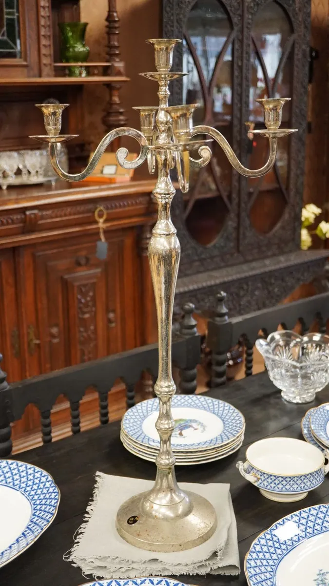 Pair of Vintage 5-Light Candelabra - Image 2