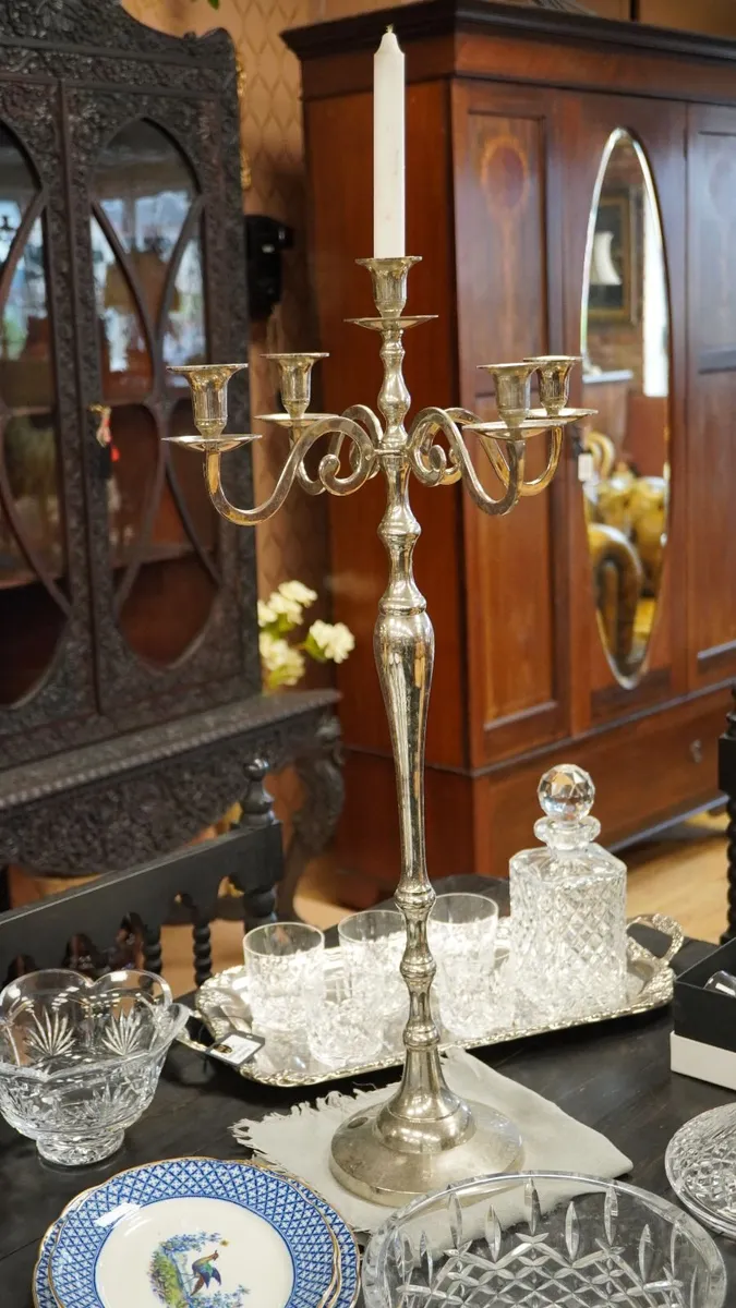 Pair of Vintage 5-Light Candelabra - Image 3