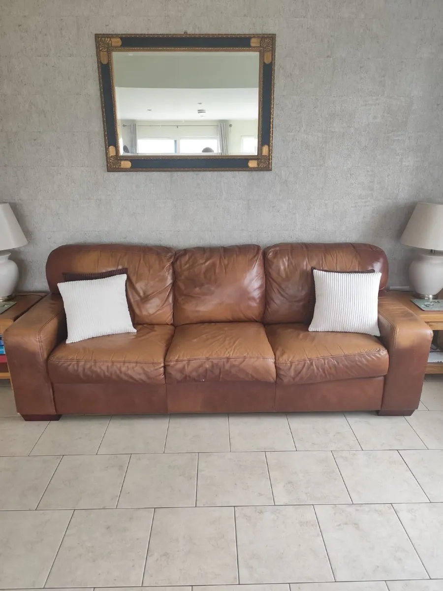 Brown Leather Couch