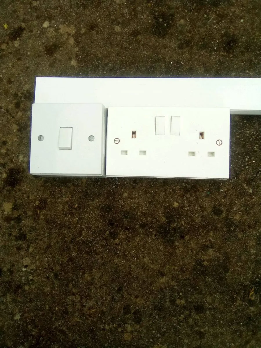 3. SOCKETS.  WIRED. AND. FITTED. ONTO. TRUNKING - Image 3
