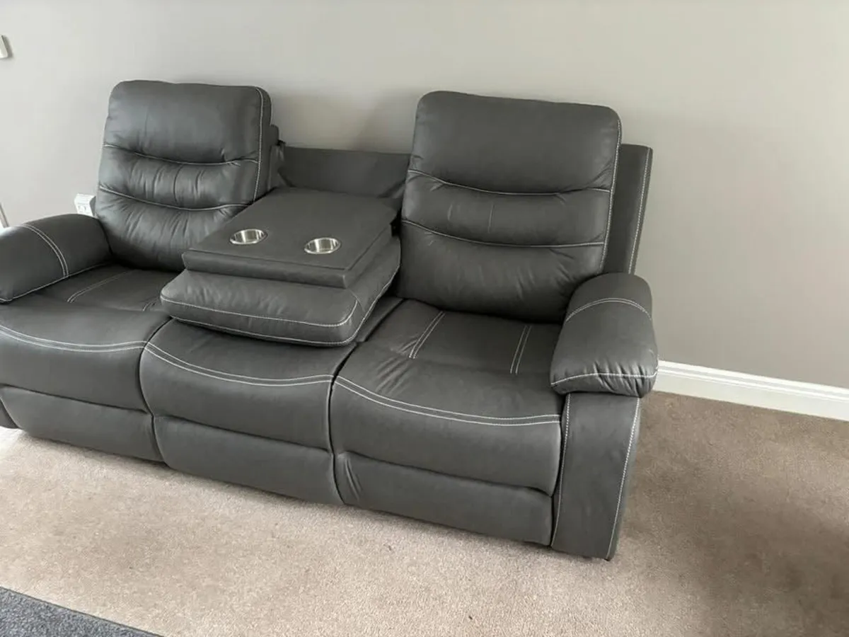 3+1+1 Meadow Micro Fabric Recliner Sofa Set - Image 4
