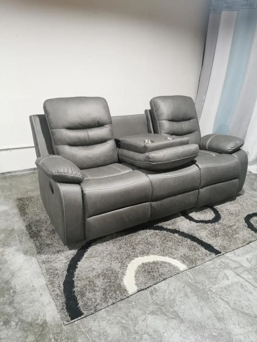 3+1+1 Meadow Micro Fabric Recliner Sofa Set - Image 3