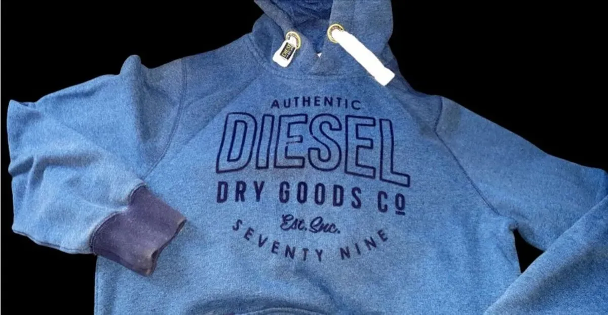 BNWT Vintage Diesel Hoodie "Dry Goods Co" Size XL - Image 3