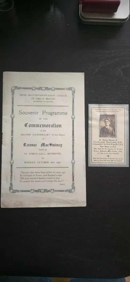 Selection of Rare 1916 - 1922 related Memorial Cards and an Irish volunteers membership card for sale. - Image 1