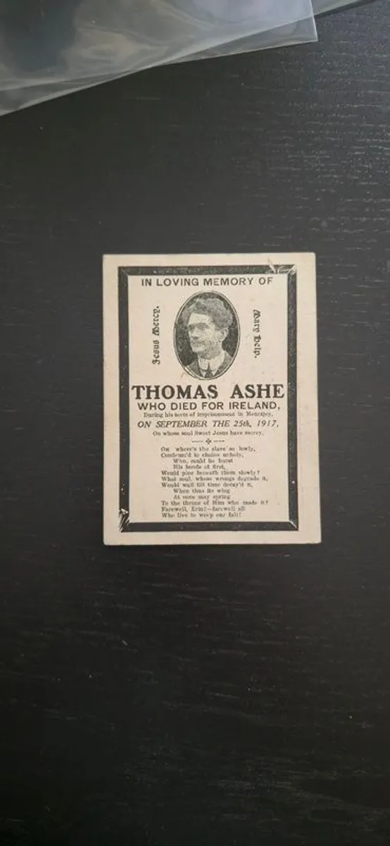 Selection of Rare 1916 - 1922 related Memorial Cards and an Irish volunteers membership card for sale. - Image 3