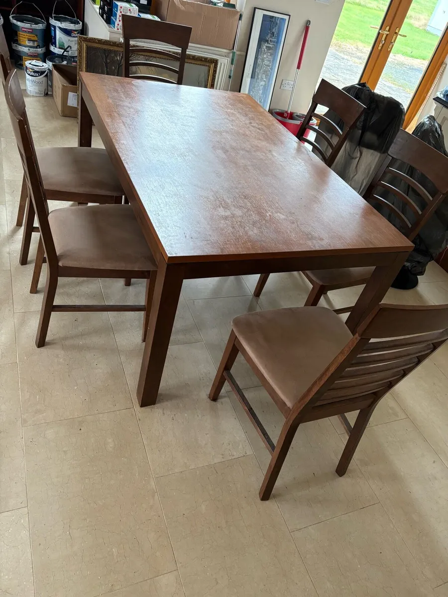 Dining set- table & 6 chairs - Image 1
