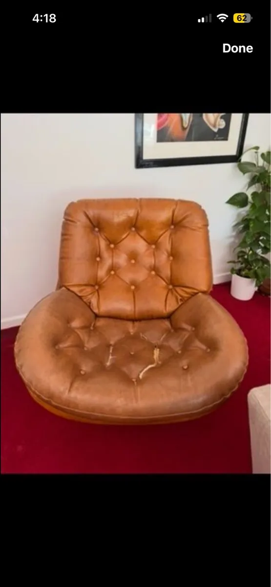 Leather swivel chair - Image 4