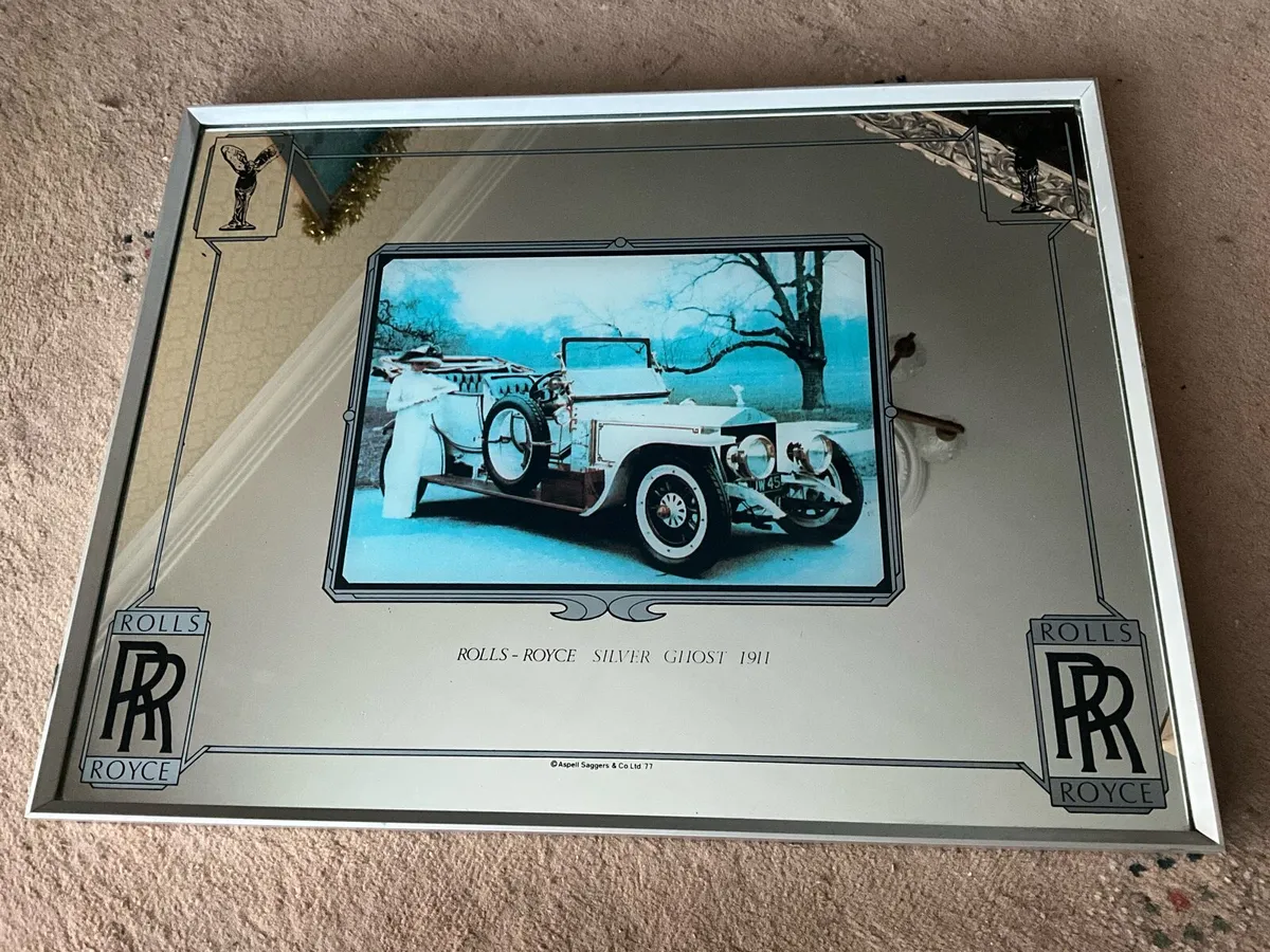 Retro Rolls Royce Advertising Mirror - Image 1