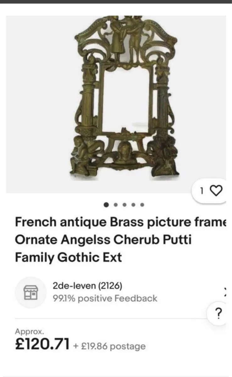 Antique French Brass frame - Image 2