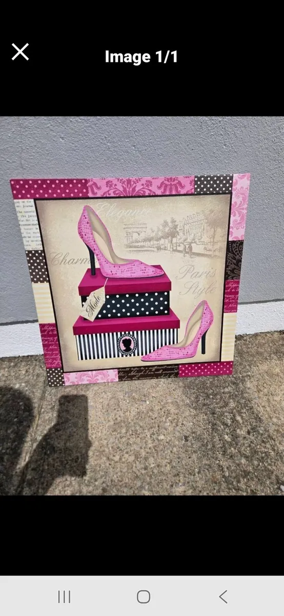Pink canvas painting