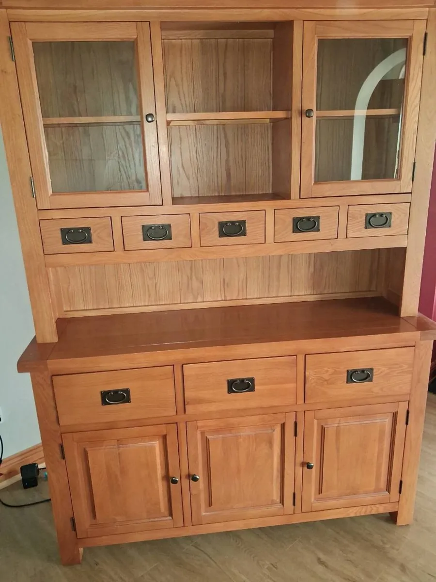 Large oak kitchen display unit - Image 4