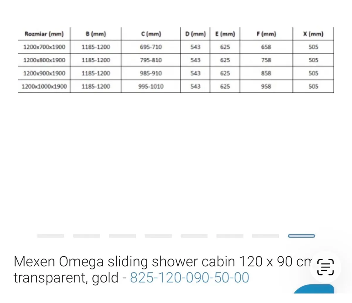 Gold 120 X 90 shower enclosure - Image 2