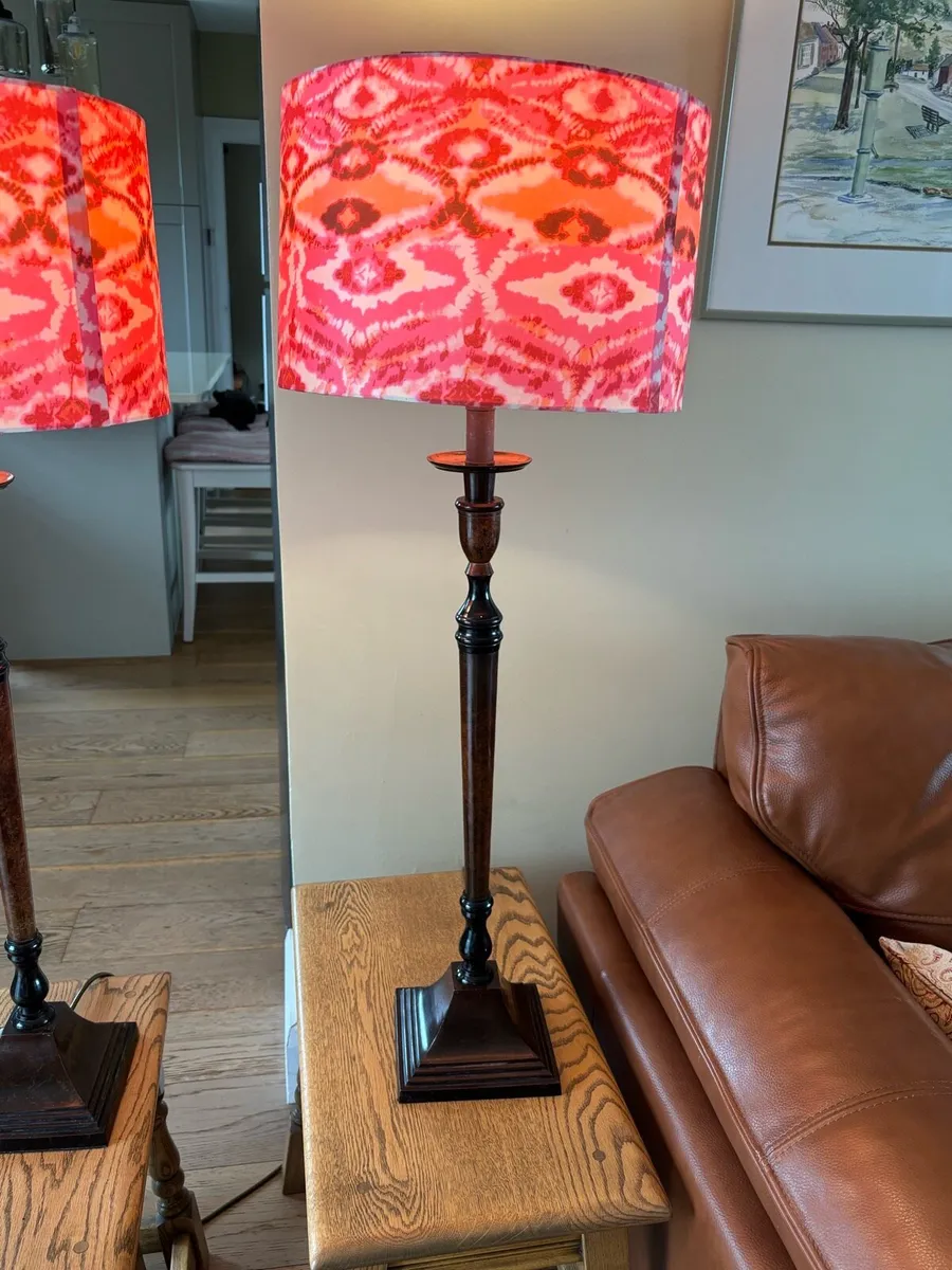 Pair standard lamps.  With shades like new - Image 1