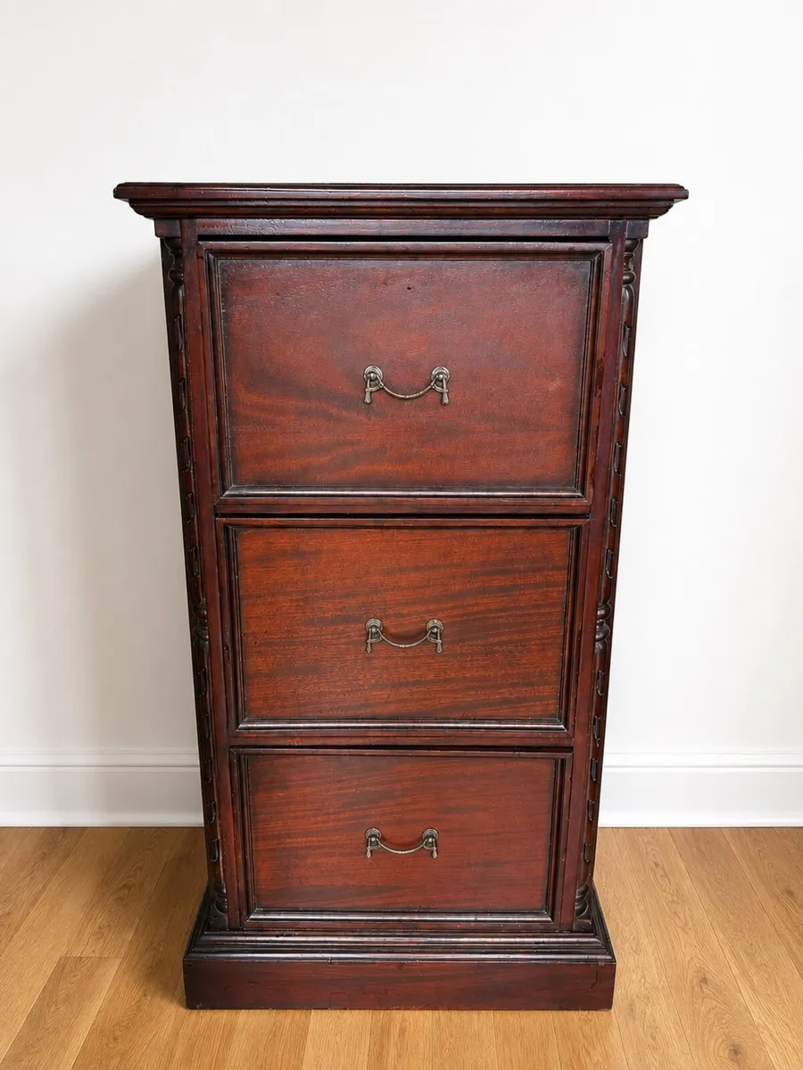 Solid Wood Mahogany FIling Cabinet Georgian Style - Image 1