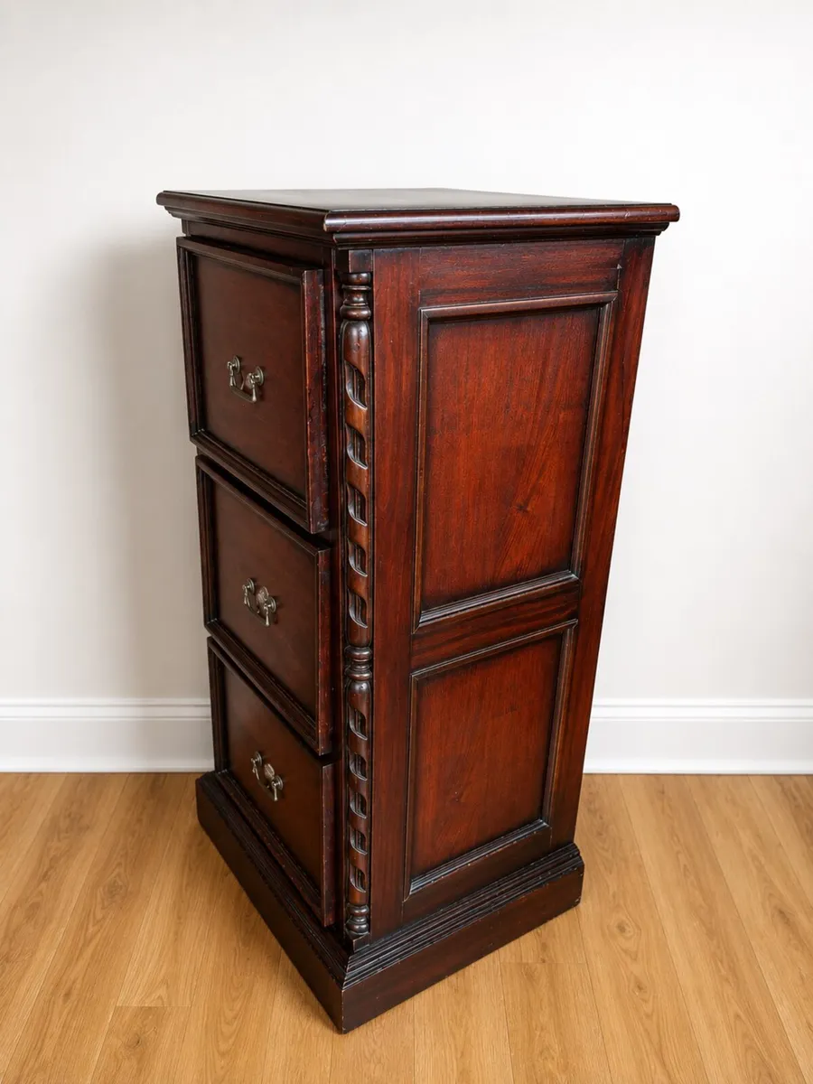 Solid Wood Mahogany FIling Cabinet Georgian Style - Image 2