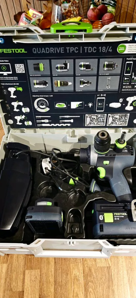 Festool TPC 18/4 QUADRIVE 18V + 2 Batteries + Char - Image 1