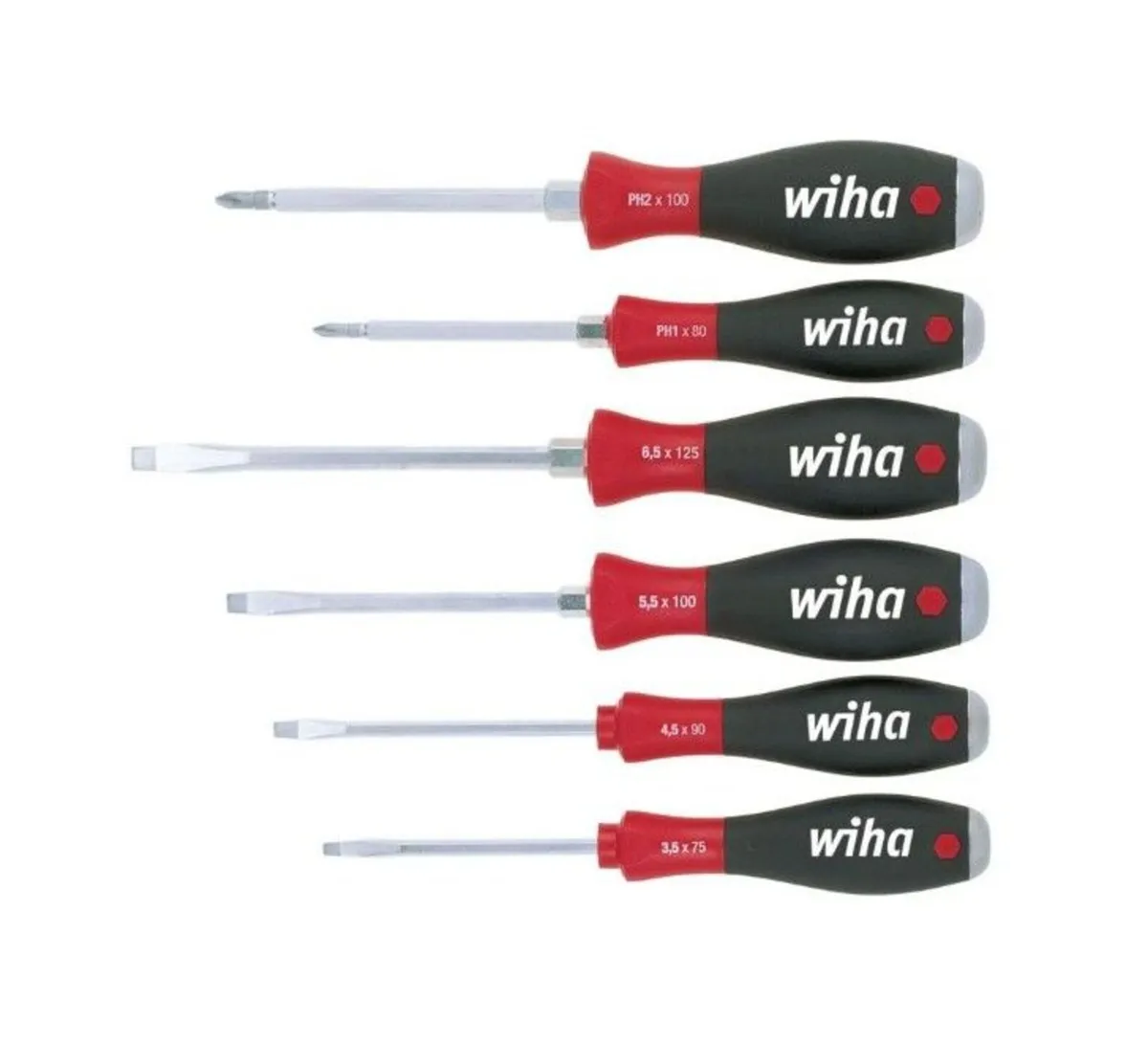 WIHA 21250 6pce Screwdriver Set (Flat & Phillips) - Image 2