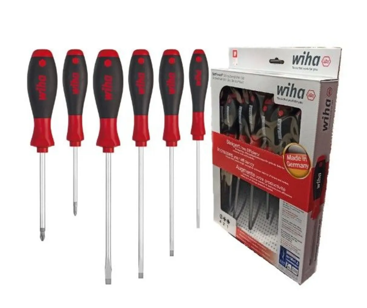 WIHA 21250 6pce Screwdriver Set (Flat & Phillips) - Image 1