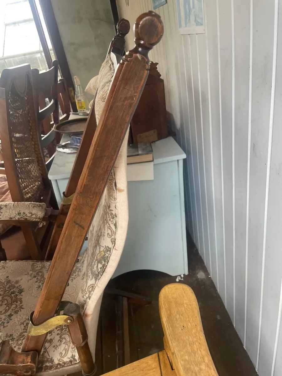 Antique solid wooden chair - Image 2