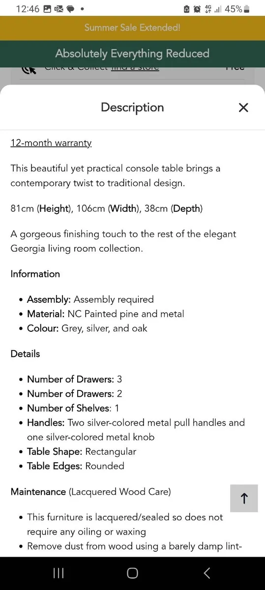 Hall Console Table - Image 4