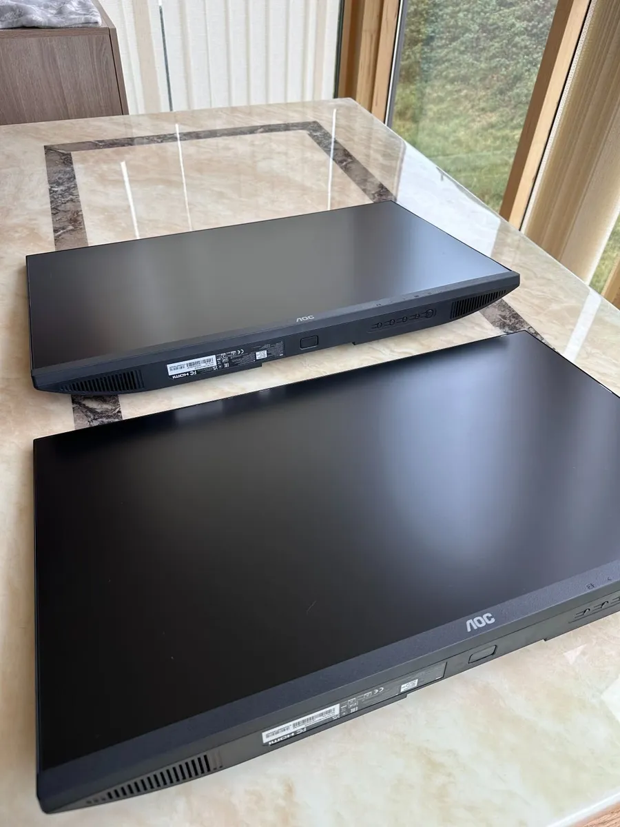 AOC Q27V4EA x2 1440p 75hz Monitors (No Stands) - Image 1