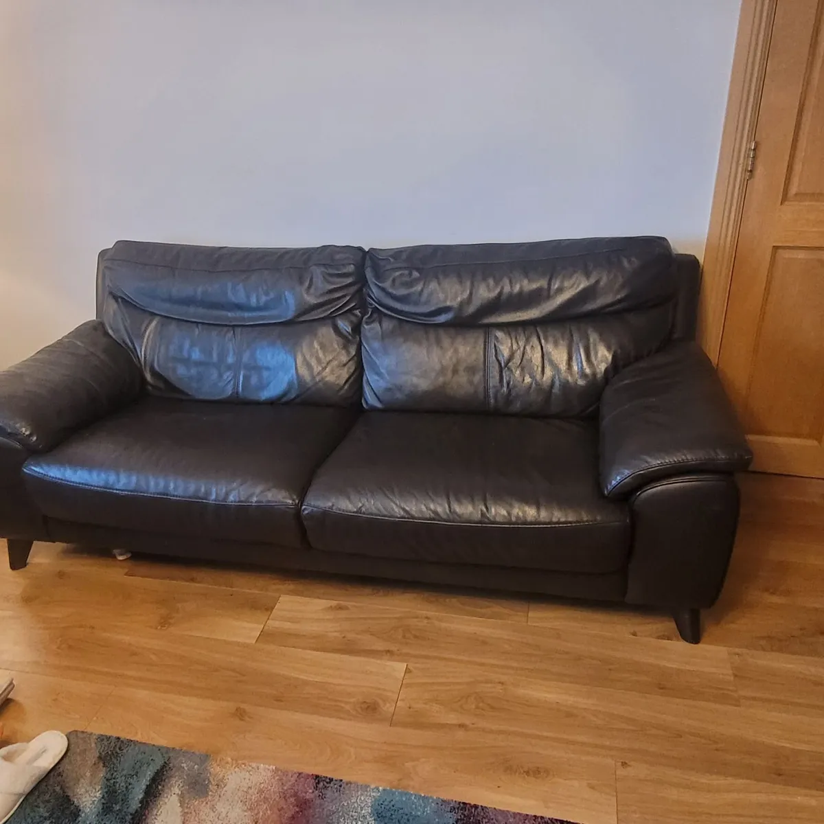 Suitebrown leather suite - Image 2