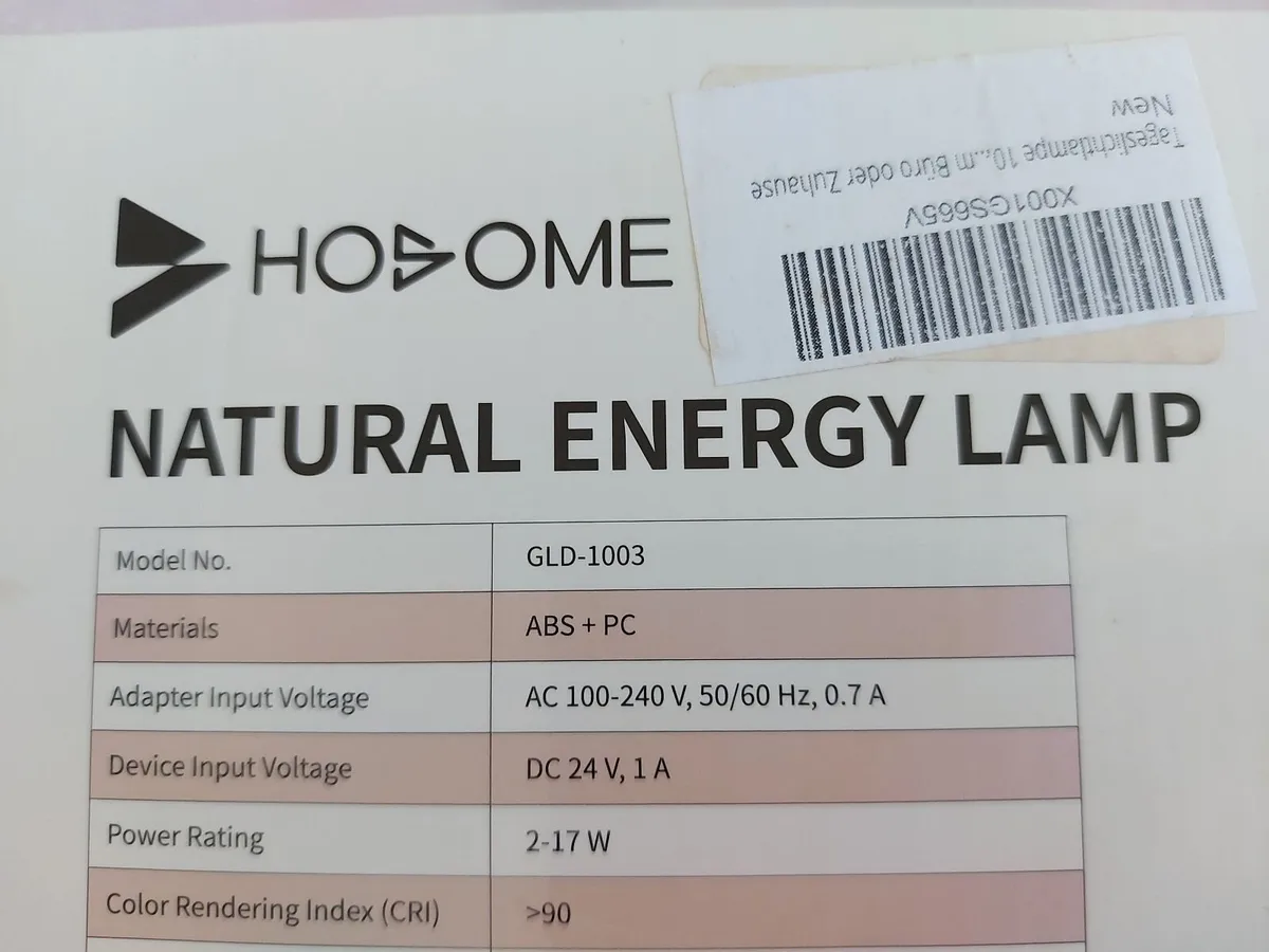 NEW Natural Energy Lamp, Model GLD-1003 - Image 4