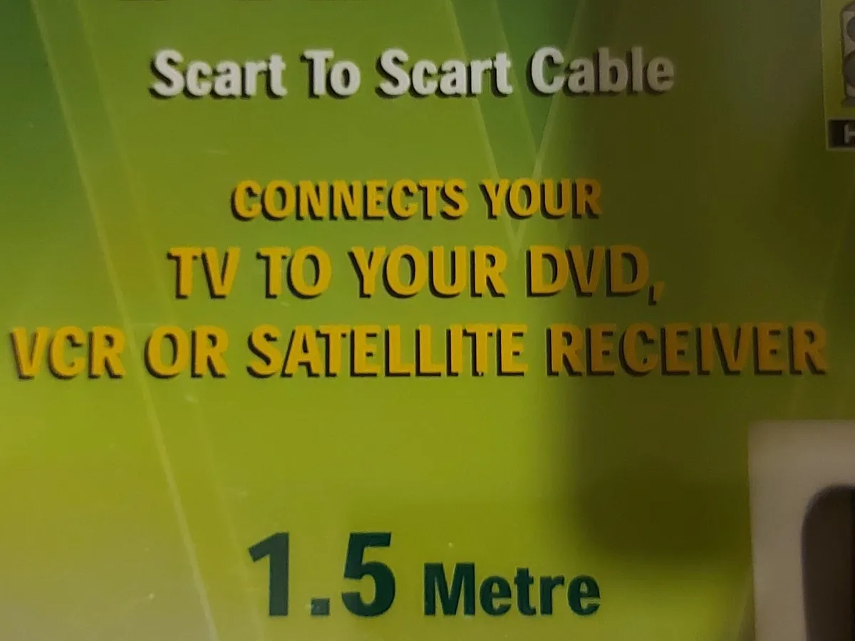 NEW JVC 1.5M, Video Scart to Scart, Gold Plated - Image 3