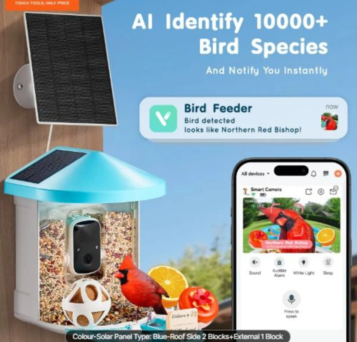 Smart Bird Feeder with Camera, 2K HD AI Identify - Image 2
