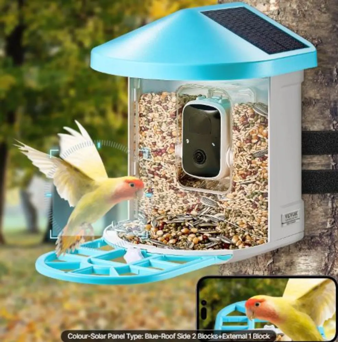 Smart Bird Feeder with Camera, 2K HD AI Identify - Image 4