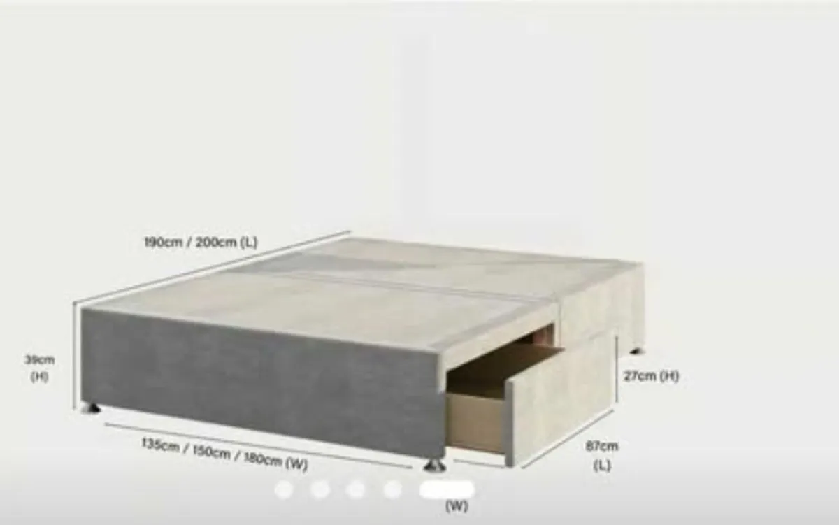 Emma King-Size Divan Bed with Headboard & Storage - Image 2