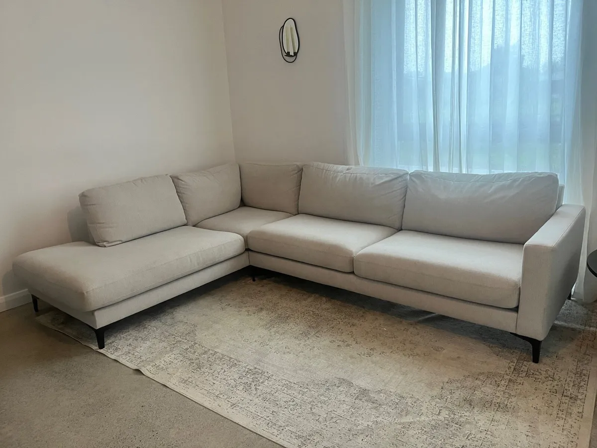 Warm Ivory Corner Couch - Image 3