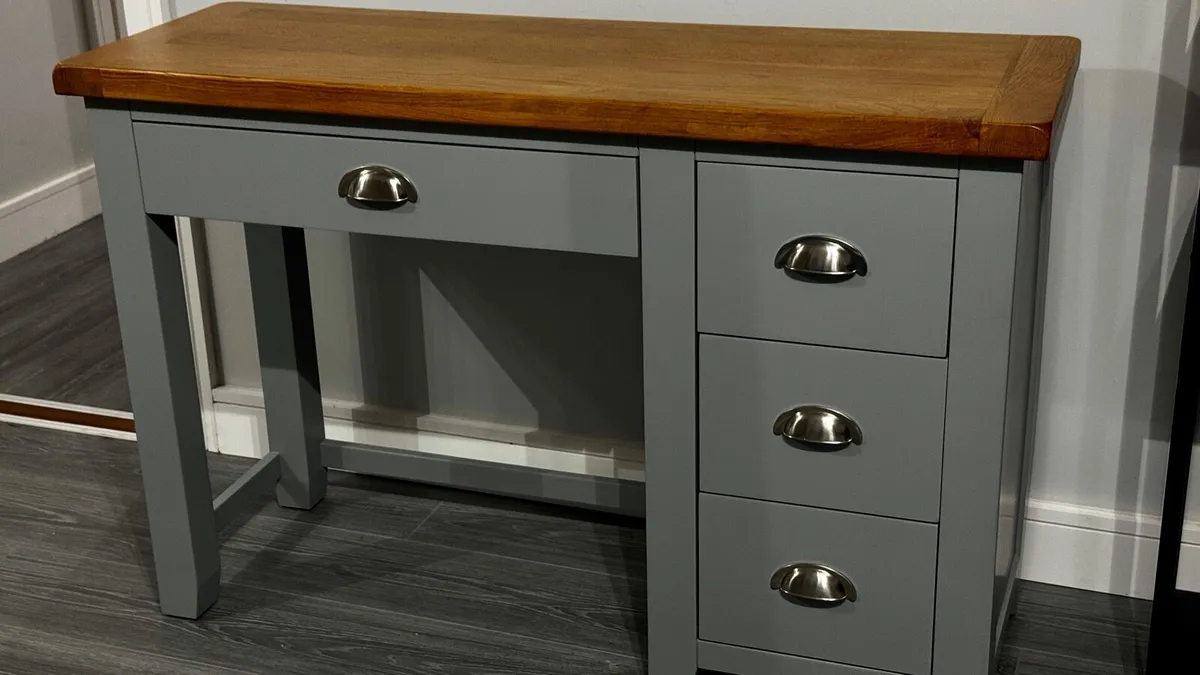 Ex Display Grey Vanity dresser, Like New - Image 2