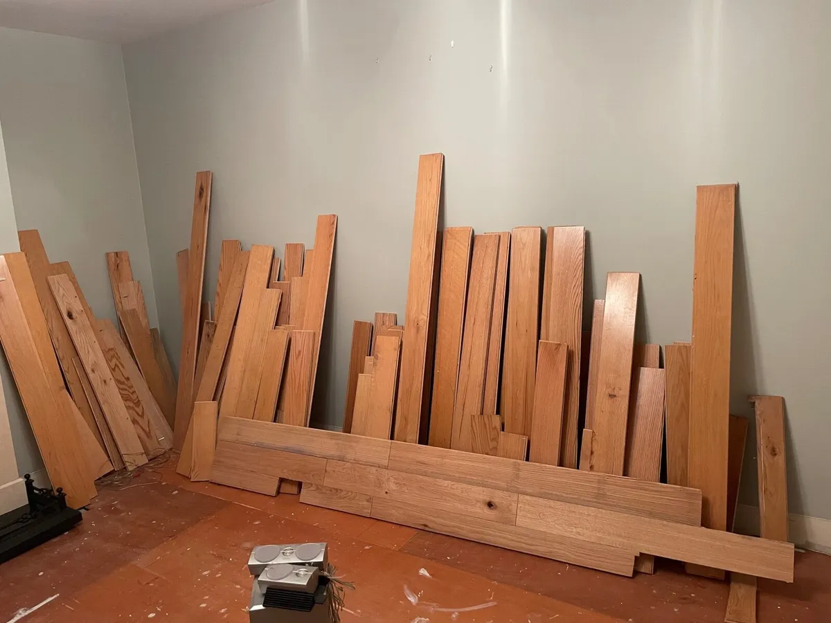 18 sq mts reclaimed solid red oak flooring - Image 2